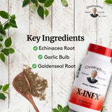 Mezcla herbal X-INFX de Christopher's Original Formulas para defensa natural.