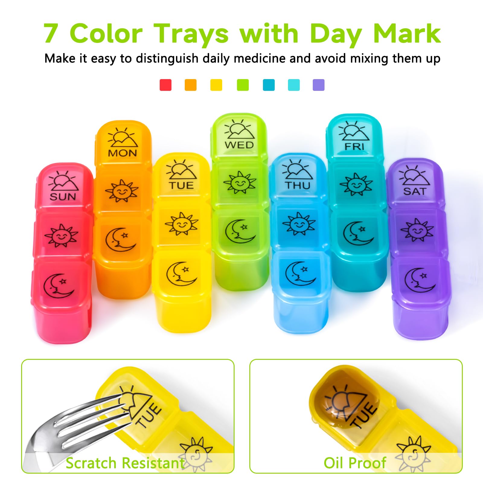Chrxbei caja de pastillas para viaje duradera con proteccion.