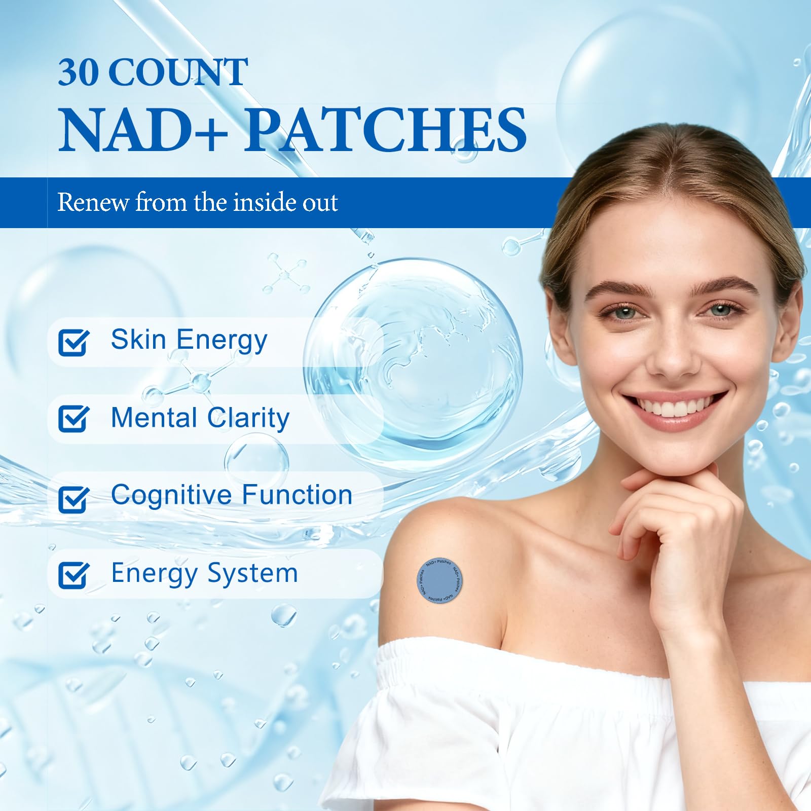 Parche NAD+ de Chrxbei, energía diaria para empezar el día