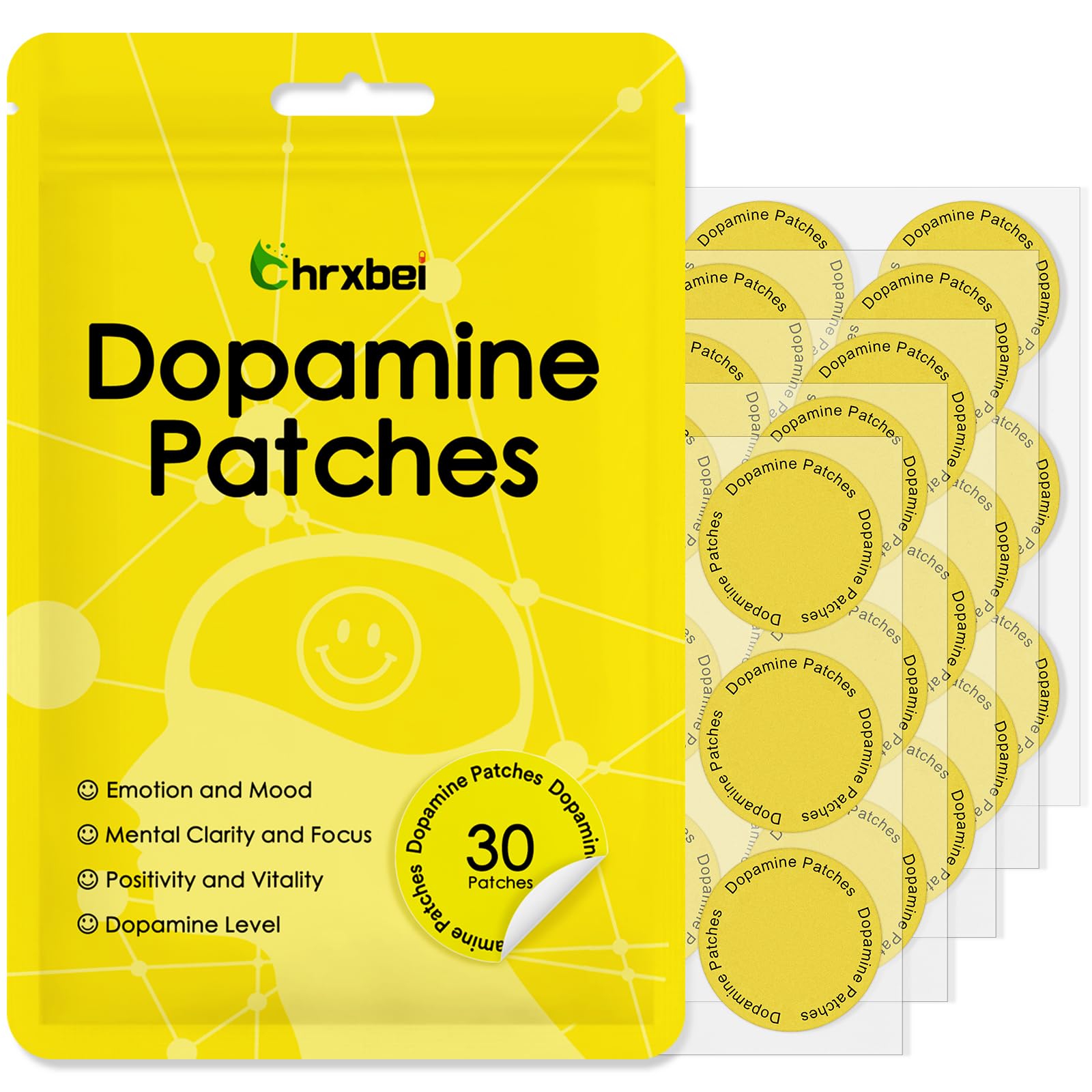 Parche Dopamina de Chrxbei aplicado en la piel para uso diario