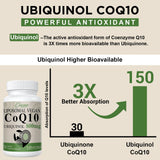 Ciaceae CoQ10 800 mg frasco perfil lateral, presentación de 600 cápsulas vegetarianas