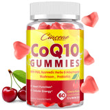 Ciaceae CoQ10 gomitas, bote 400 mg, sabor cereza, energía diaria