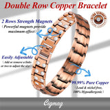 Anillo Cigmag de cobre con imanes para un conjunto elegante.