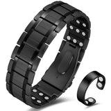 Brazalete Cigmag 3x magnético negro con cierre folding, cómodo para uso diario.