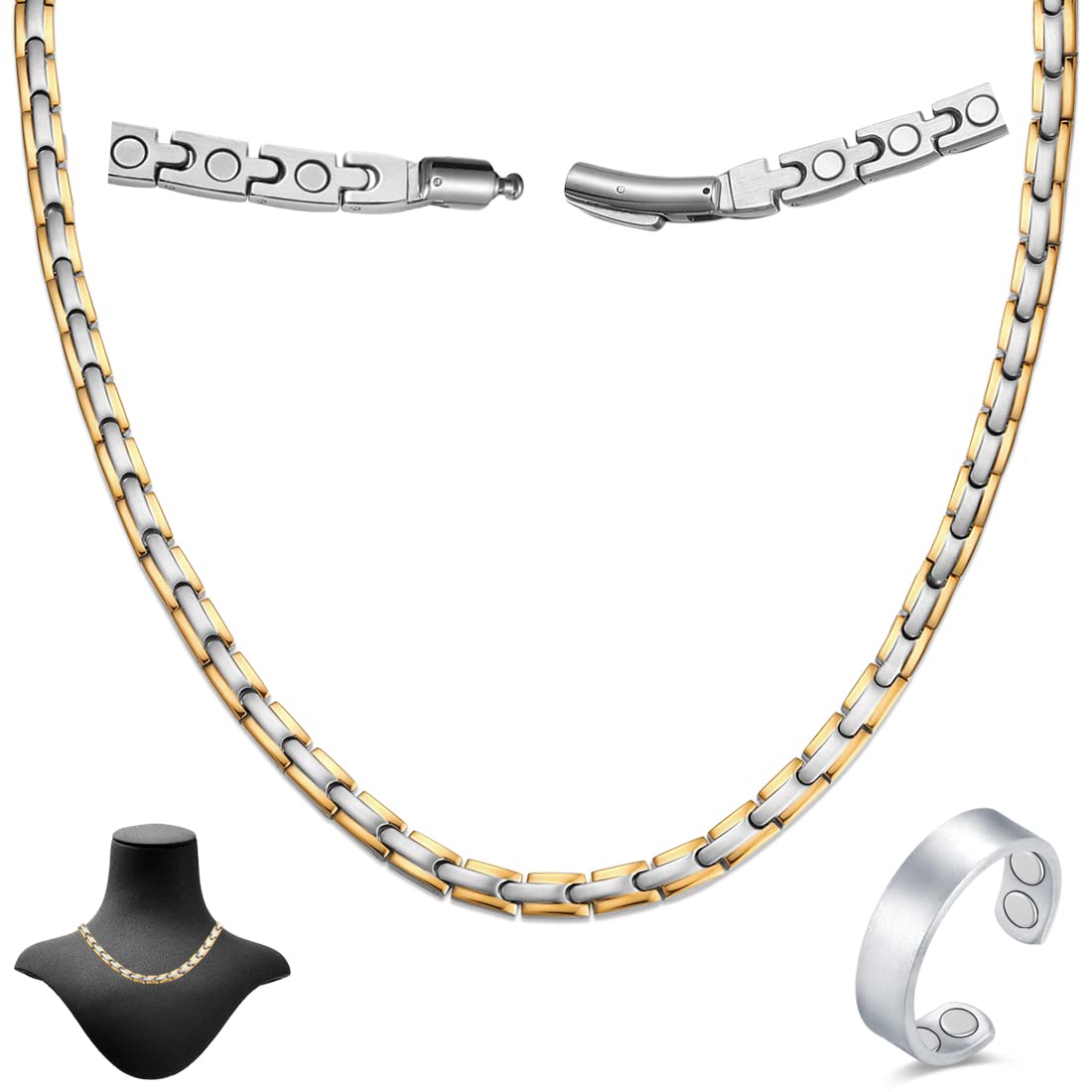Collar Cigmag de titanio con imanes de ultra fuerza para uso diario.