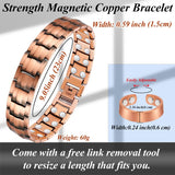 Pulsera Cigmag de cobre con herramienta de ajuste para talla perfecta.