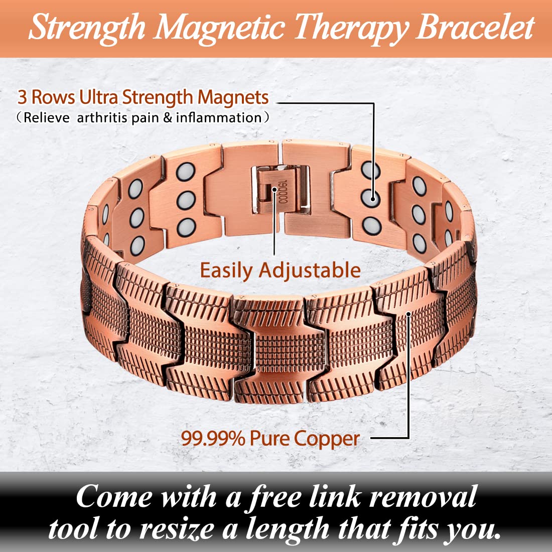 Herramienta de ajuste Cigmag para adaptar tamaño de la pulsera.