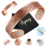 pulsera cigmag de cobre, vista frontal, diseño elegante para uso diario.