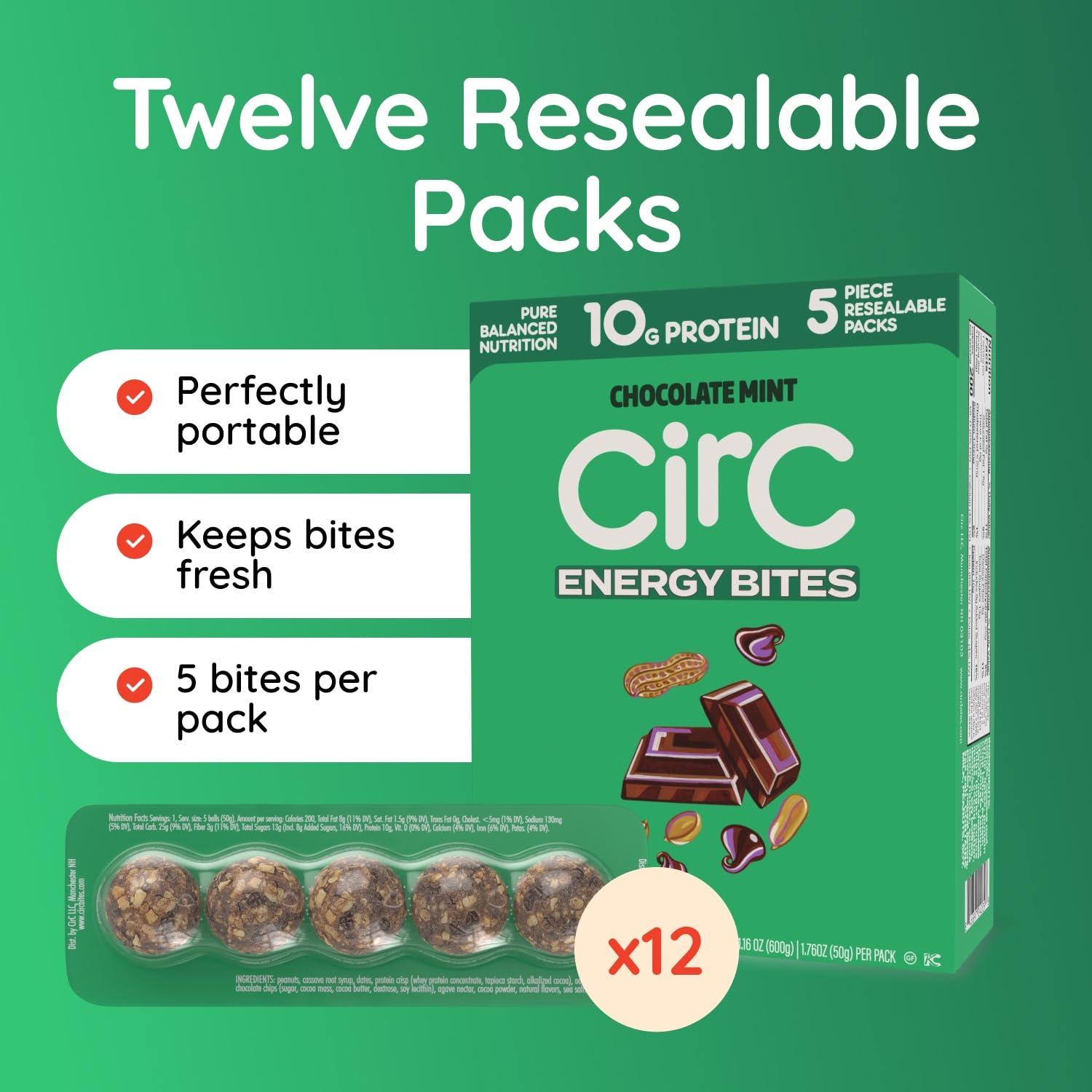 CirC sabrosos en bandeja reutilizable para snack consciente y fácil.