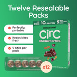 CirC sabrosos en bandeja reutilizable para snack consciente y fácil.