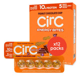 CirC Bocaditos Energéticos en empaque de 12 paquetes, snack práctico para llevar