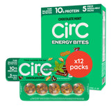 CirC bocados energéticos de menta con chispas de chocolate para recargar energía.