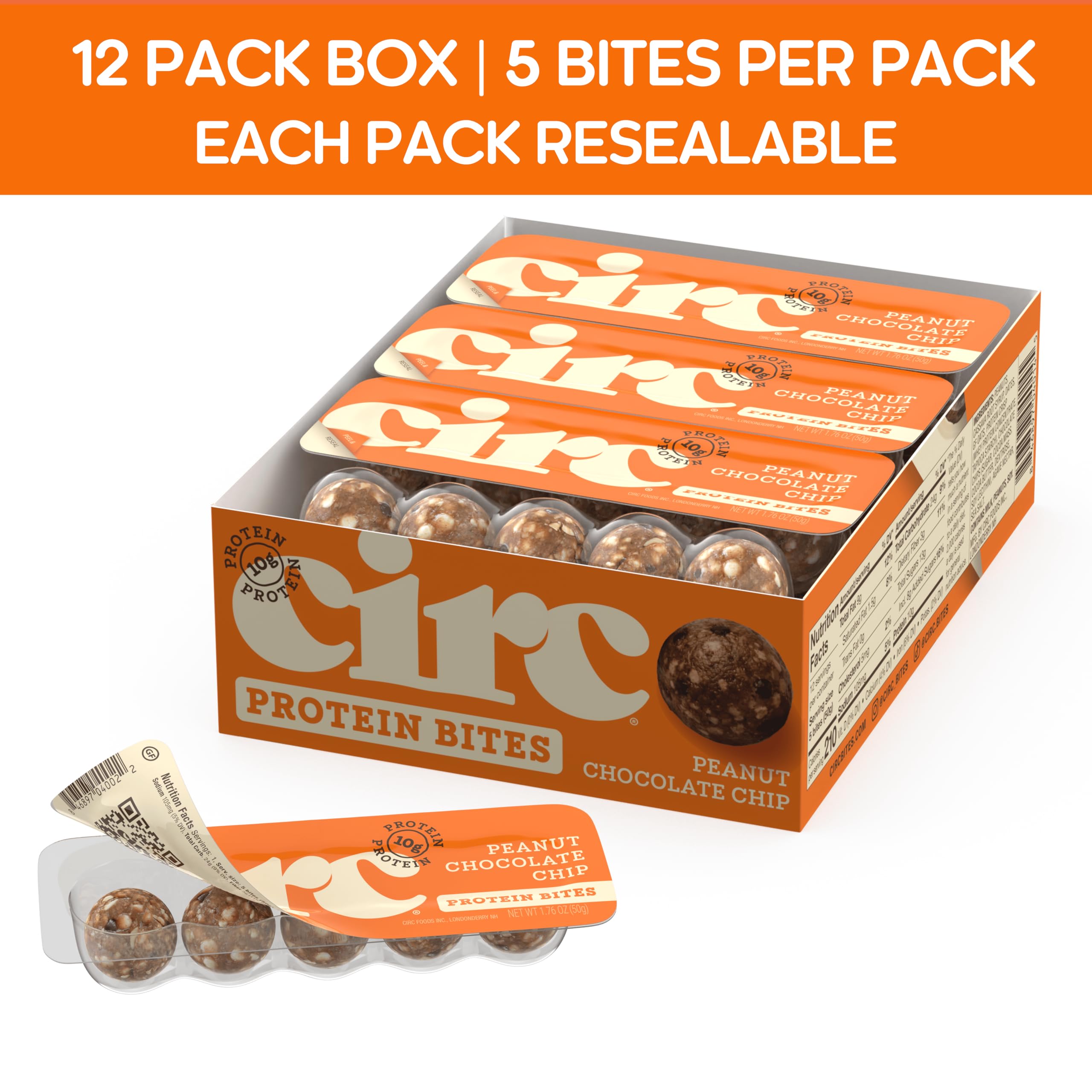 CirC Bocaditos Energéticos, 10 g de proteína por bolita para energía diaria