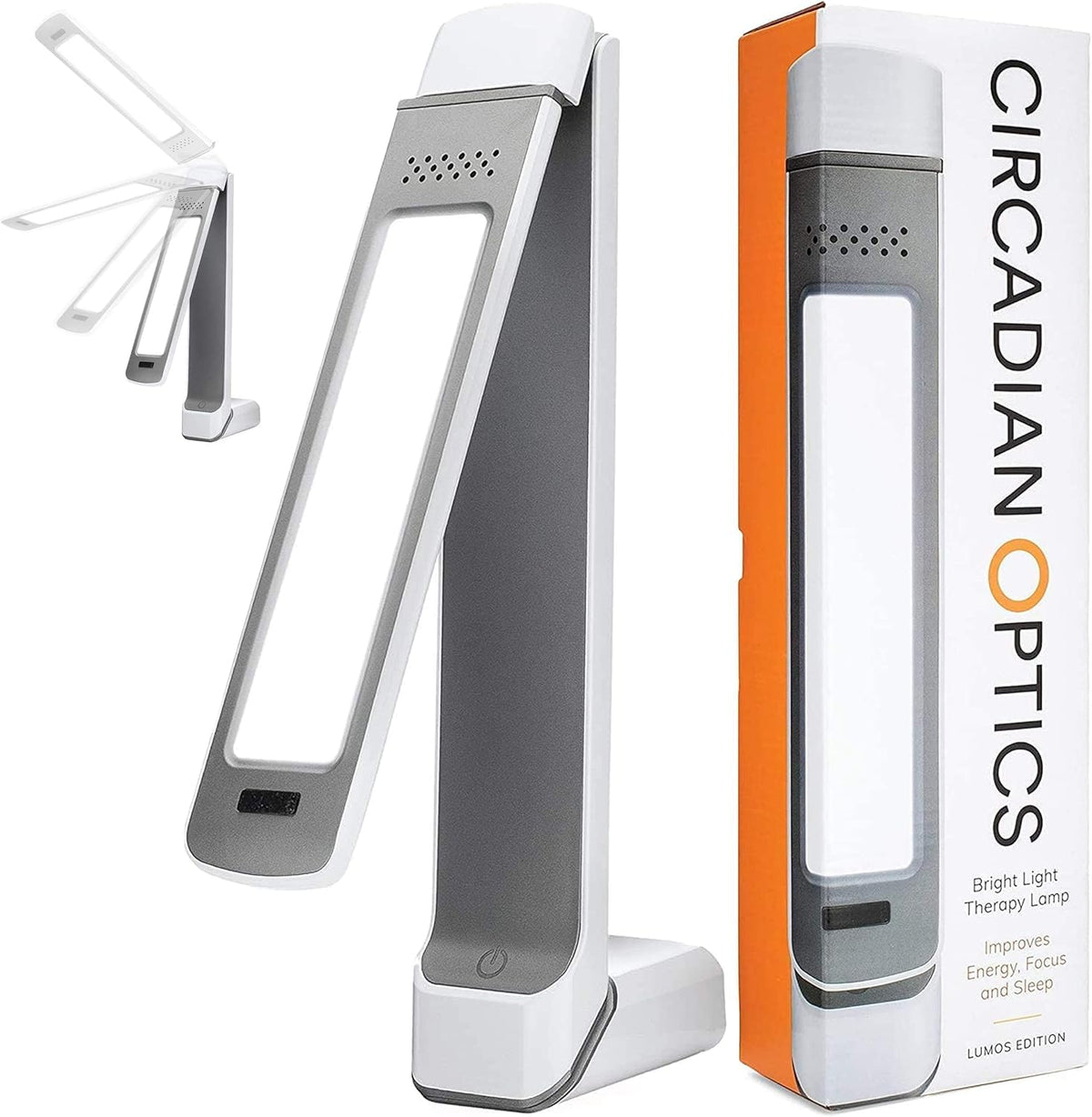 Circadian Optics Lumos 2.0 emite 10,000 lux sin rayos ultravioleta para energía diaria.