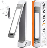 Circadian Optics Lumos 2.0 emite 10,000 lux sin rayos ultravioleta para energía diaria.