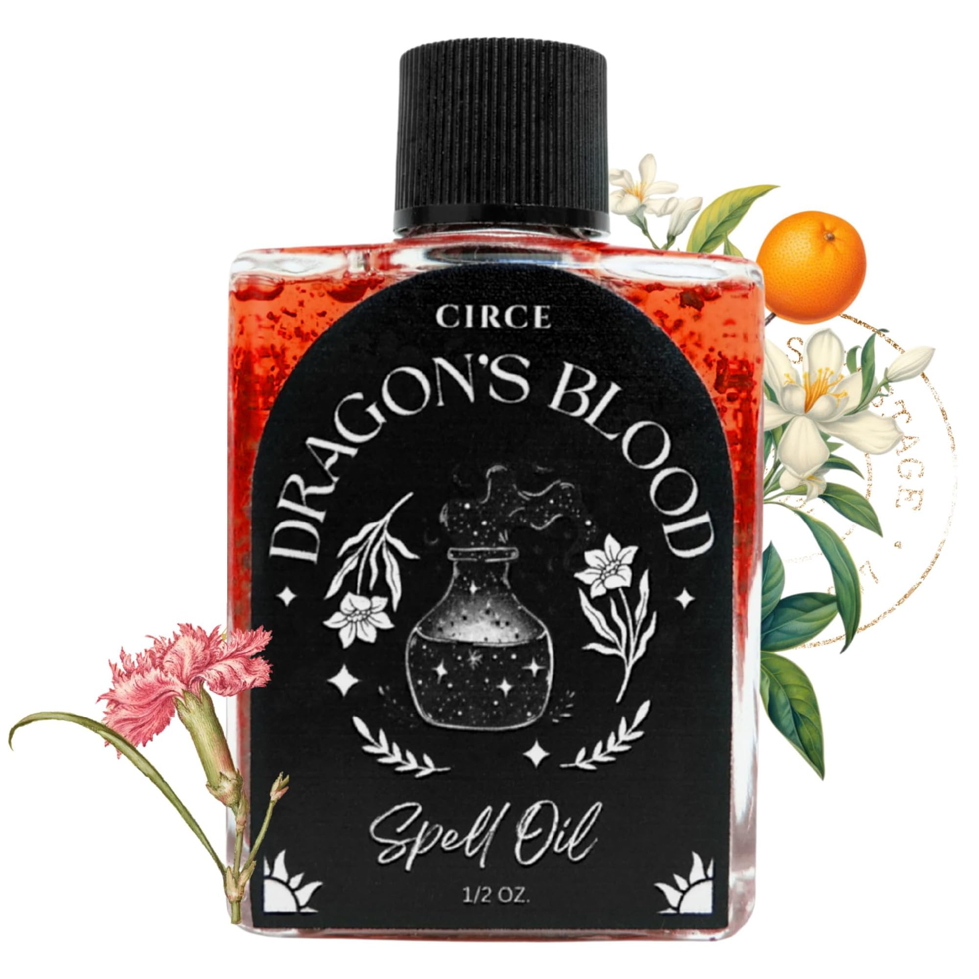 CIRCE Aceite Sangre de Dragón en frasco de 14 ml para rituales y alineación