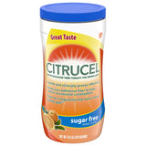 Citrucel polvo fibra sin azúcar sabor naranja en bote ideal para uso diario.