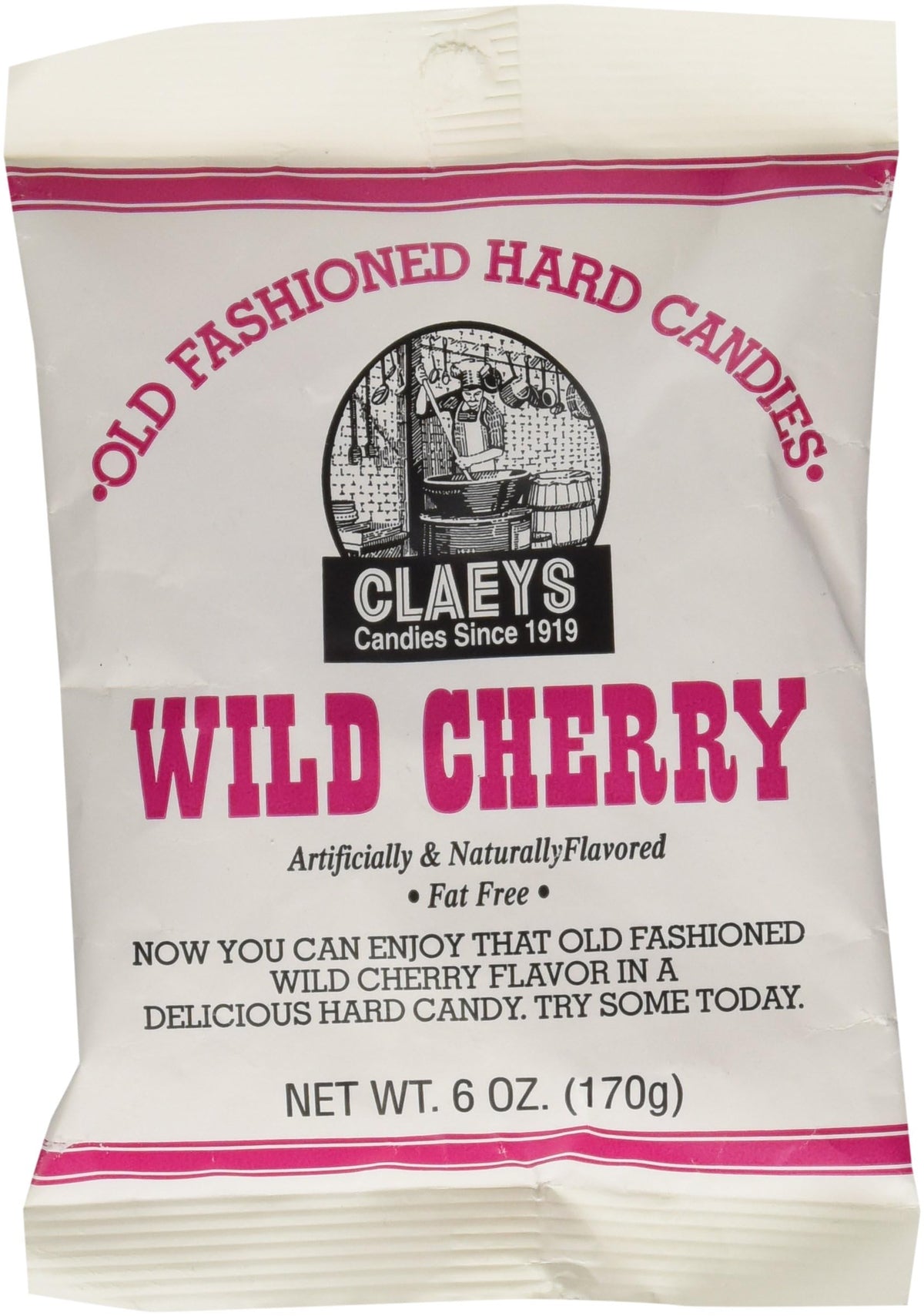 Claey's Drops de Cereza Salvaje, paquete de seis onzas, sabor aromático para disfrutar en cualquier momento