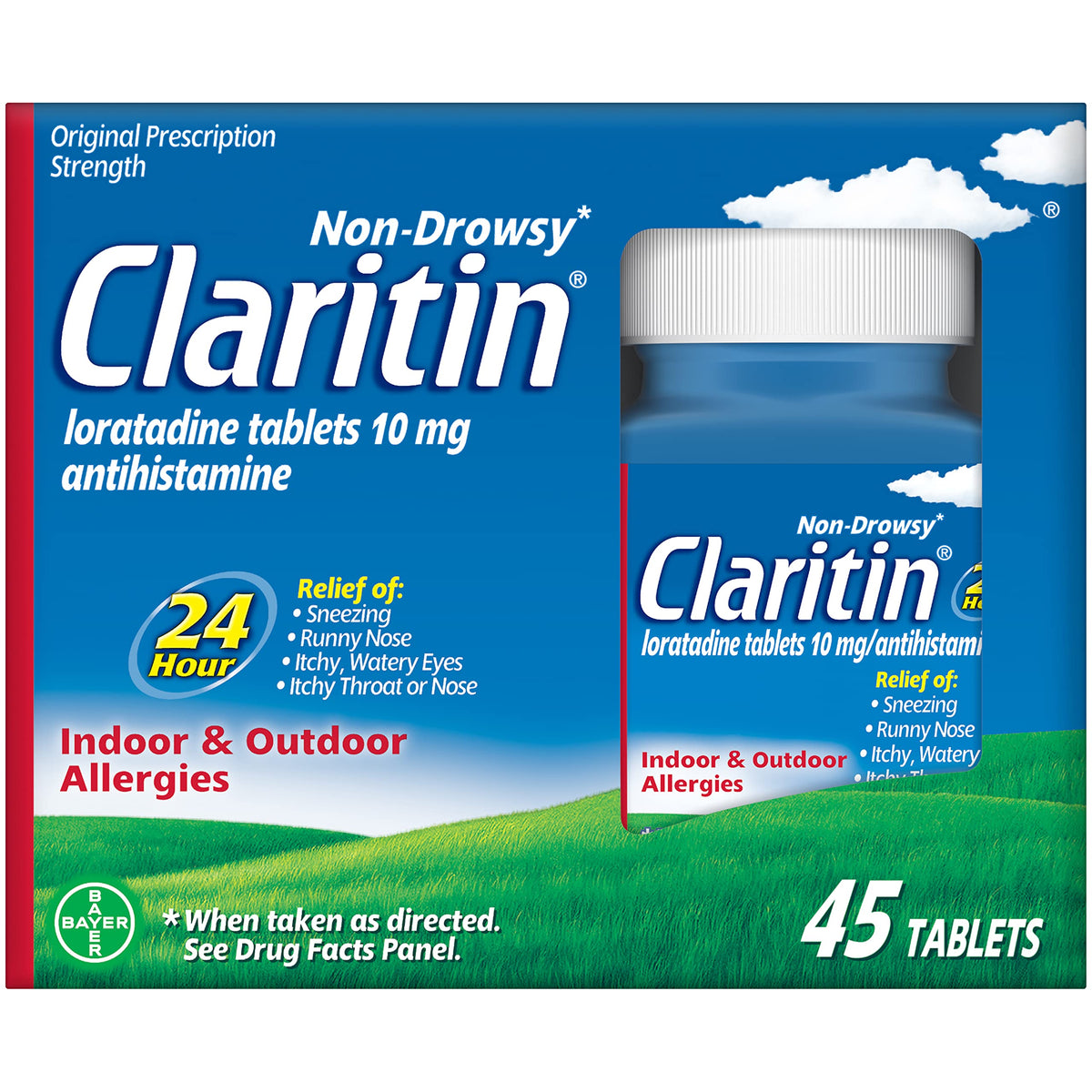 Claritin 10 mg tabletas en frasco: alivio de alergias durante 24 horas