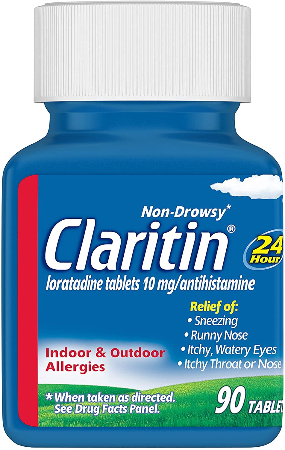 Empaque de Claritin para uso en interiores y exteriores, práctico y fácil de usar.
