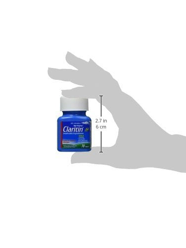 Claritin envase portátil facilita llevar tabletas para alergias.