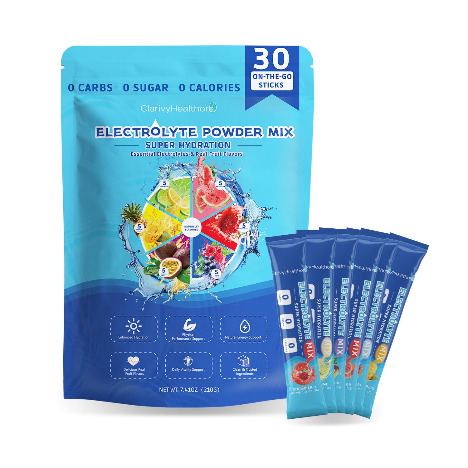 ClarivyHealthora sobres electrolitos hidratación: rehidratan rápido tras el ejercicio.