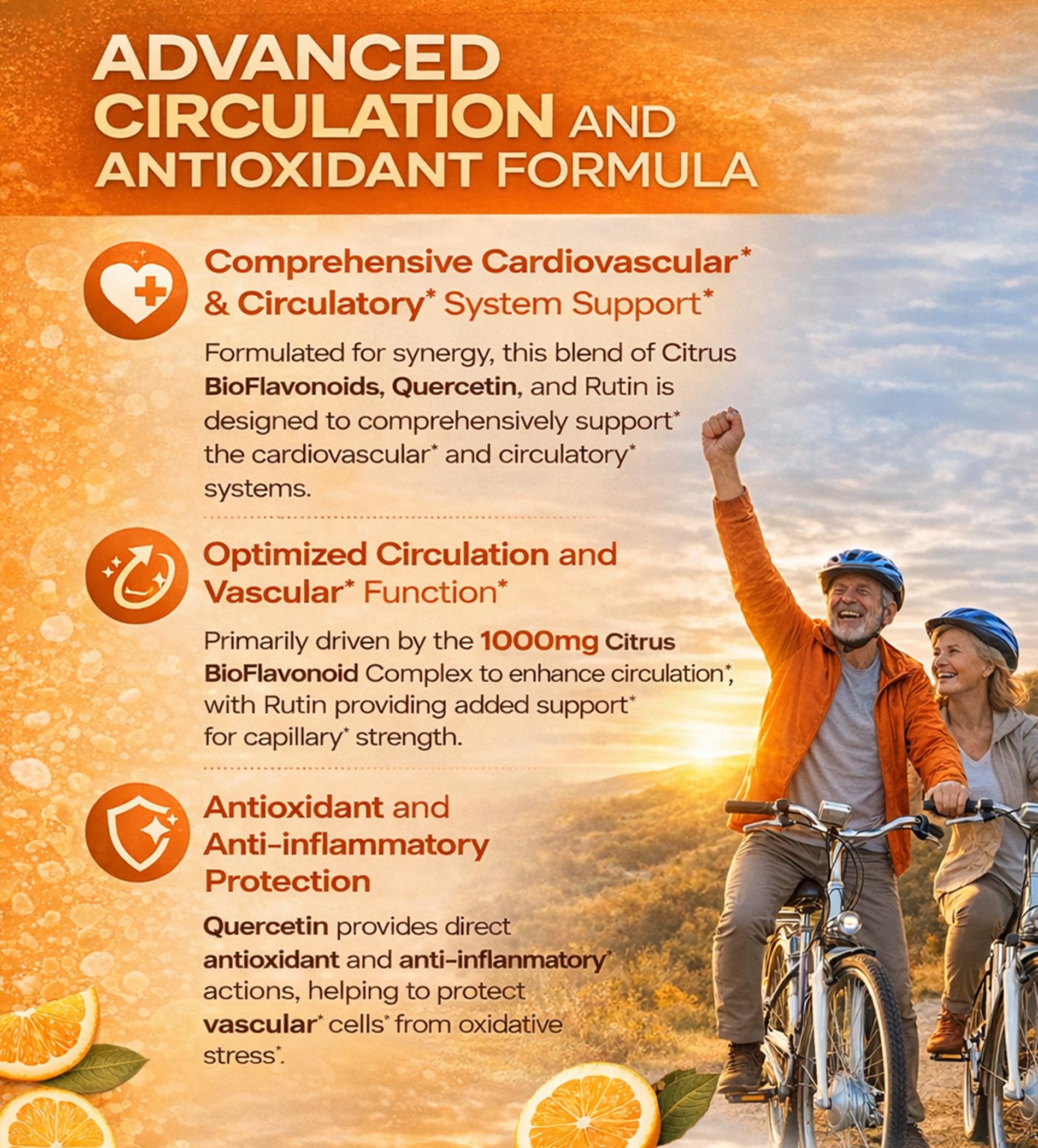 Clarusph cápsulas bioflavonoides cítricos: frasco para antioxidantes y bienestar diario