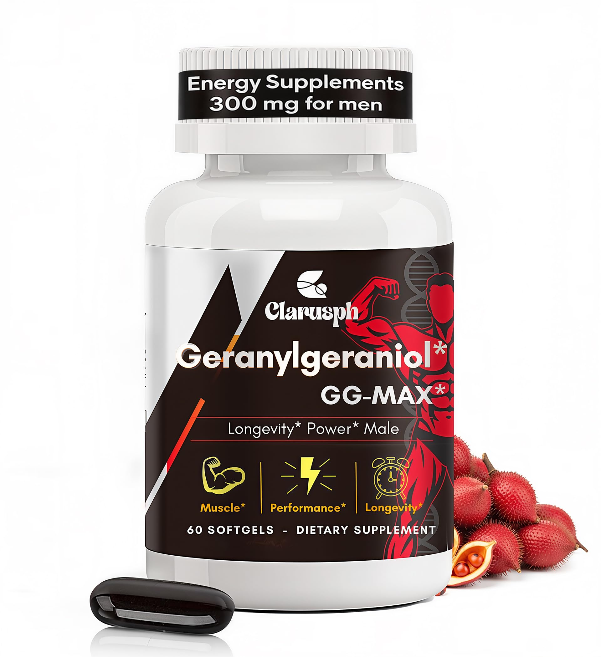 Clarusph Energizante GG cápsula para apoyo de energía diaria.