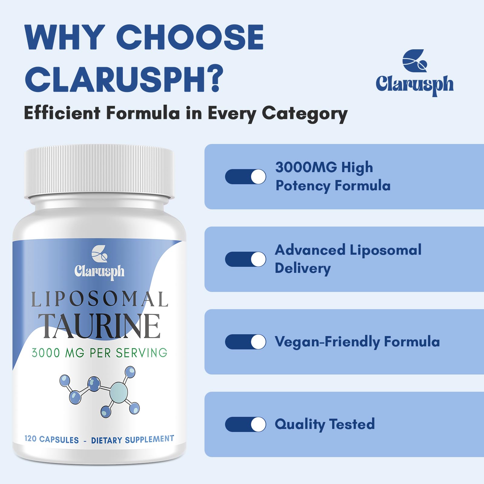 Clarusph Taurina, bienestar general gracias a alta absorción.