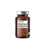 CLAV frasco indica veganismo, sin gluten ni lactosa.