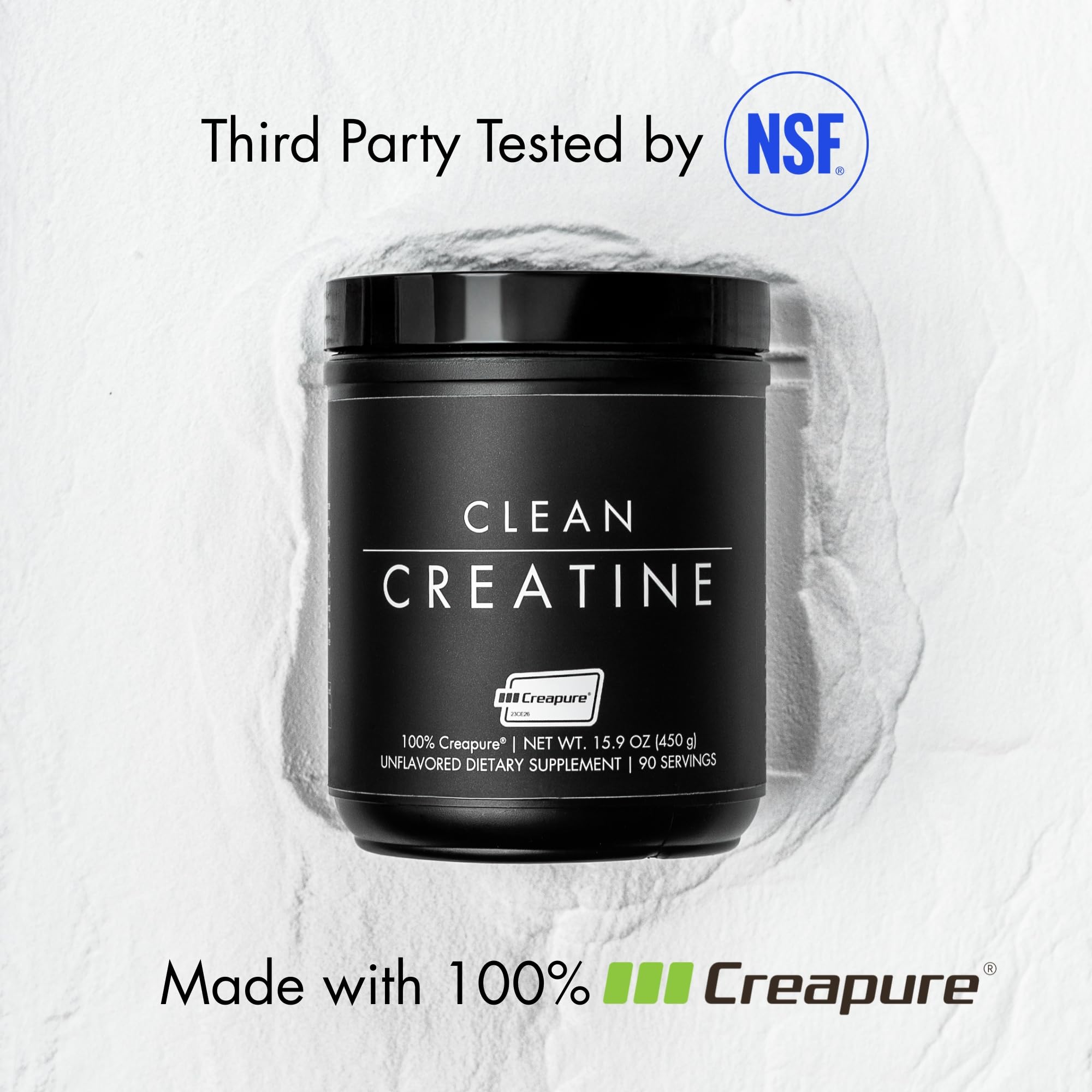 Etiqueta Creapure en CLEAN Creatine garantiza pureza y calidad