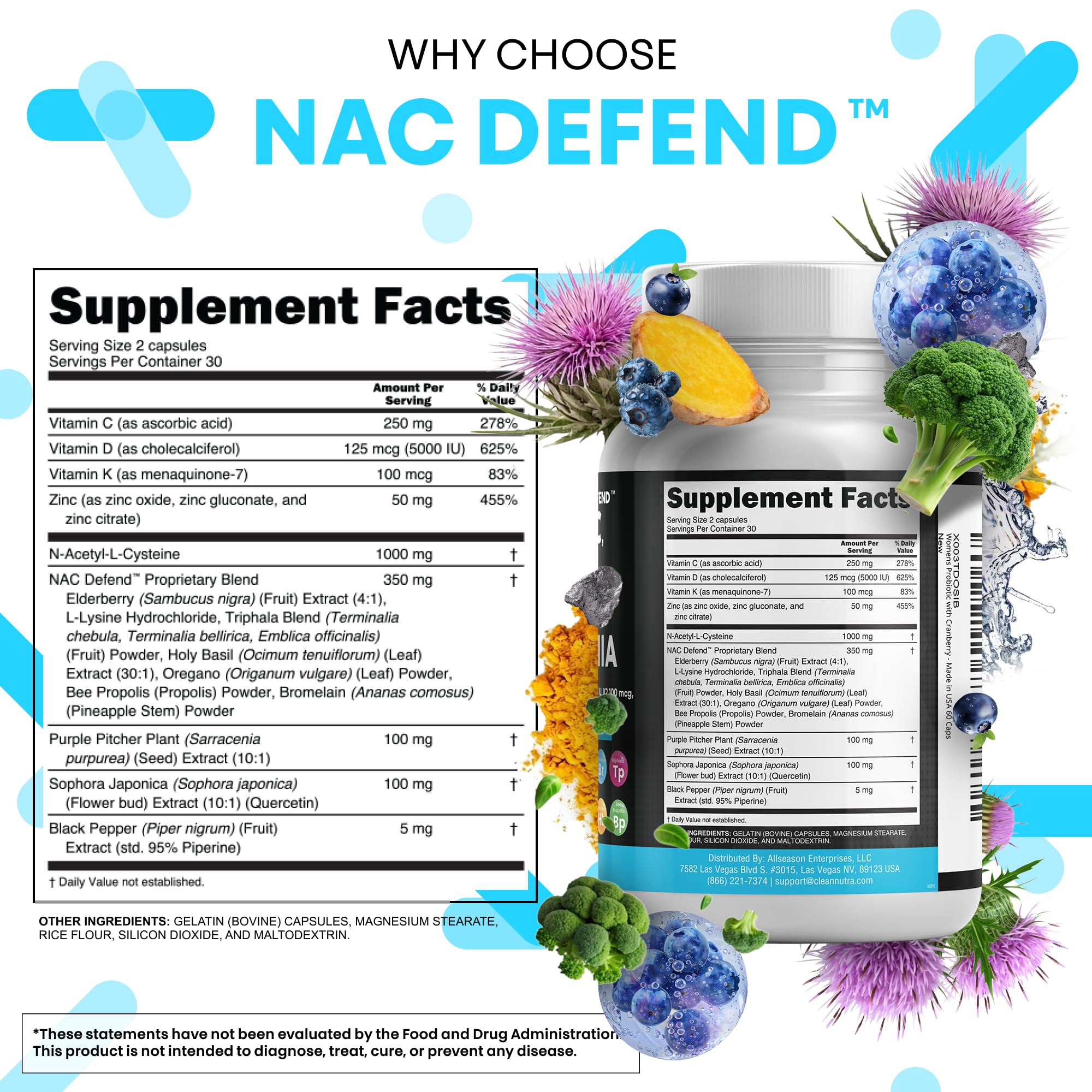 NAC Defend, zinc y vitaminas concentradas para la rutina