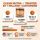 Clean Nutraceuticals dosis diaria fácil de tomar para cabello resistente