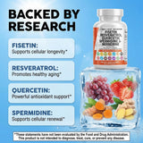 Etiqueta Clean Nutra con fisetina quercetina y resveratrol