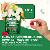 Gominas Clean Nutra Moringa con ingredientes clave, lista para uso diario.