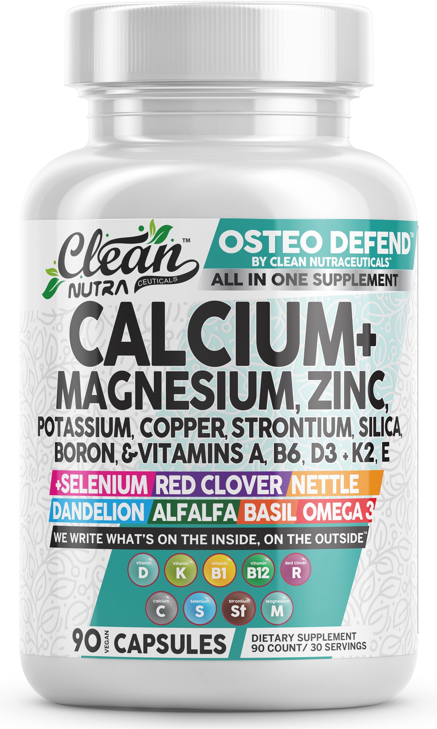Clean Nutra Osteo Defend envase con tabletas listas para uso diario