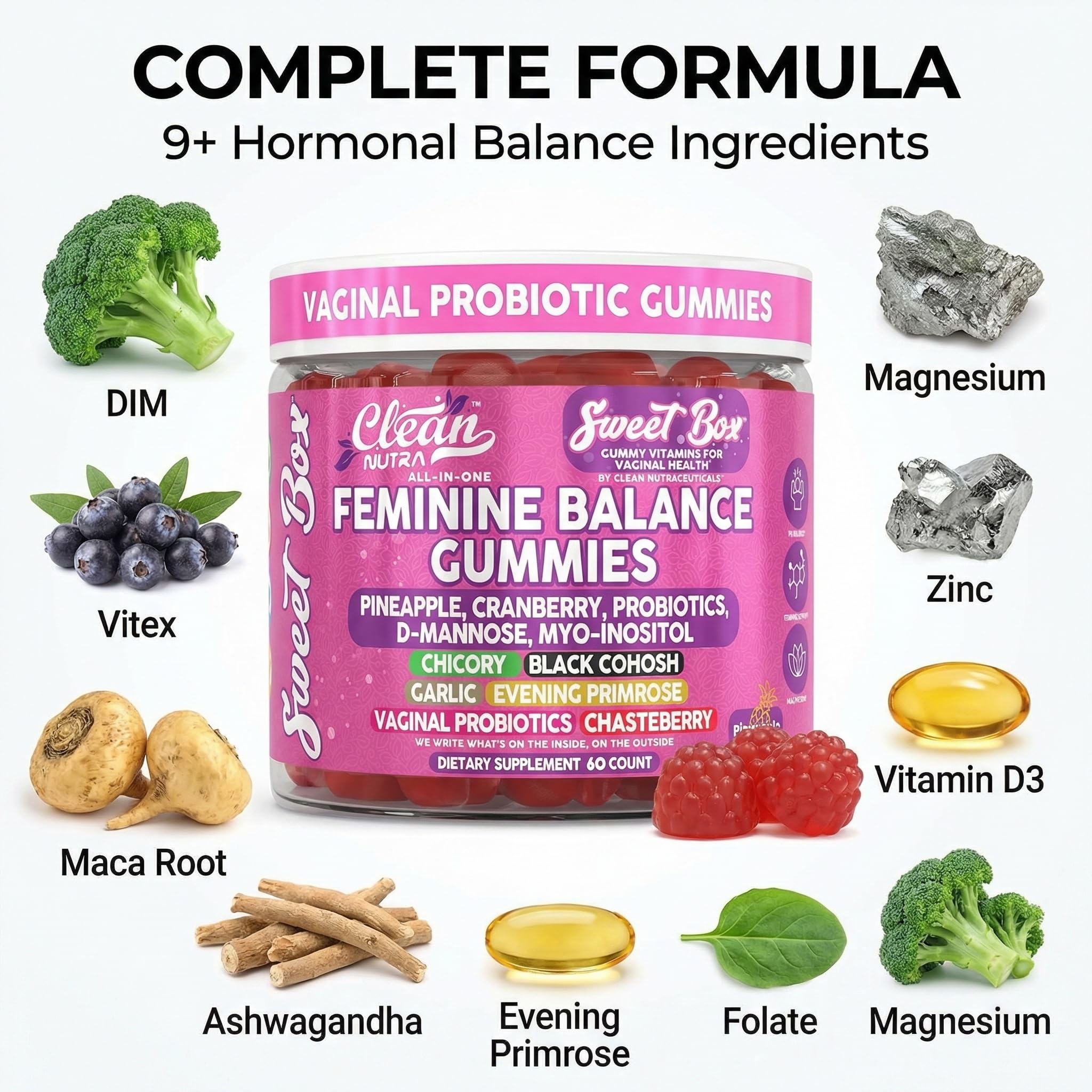 Probióticos vaginales Clean Nutra con 12 cepas para bienestar digestivo