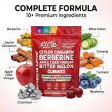 Frente de frasco Sugar Savior con ingredientes clave para bienestar diario