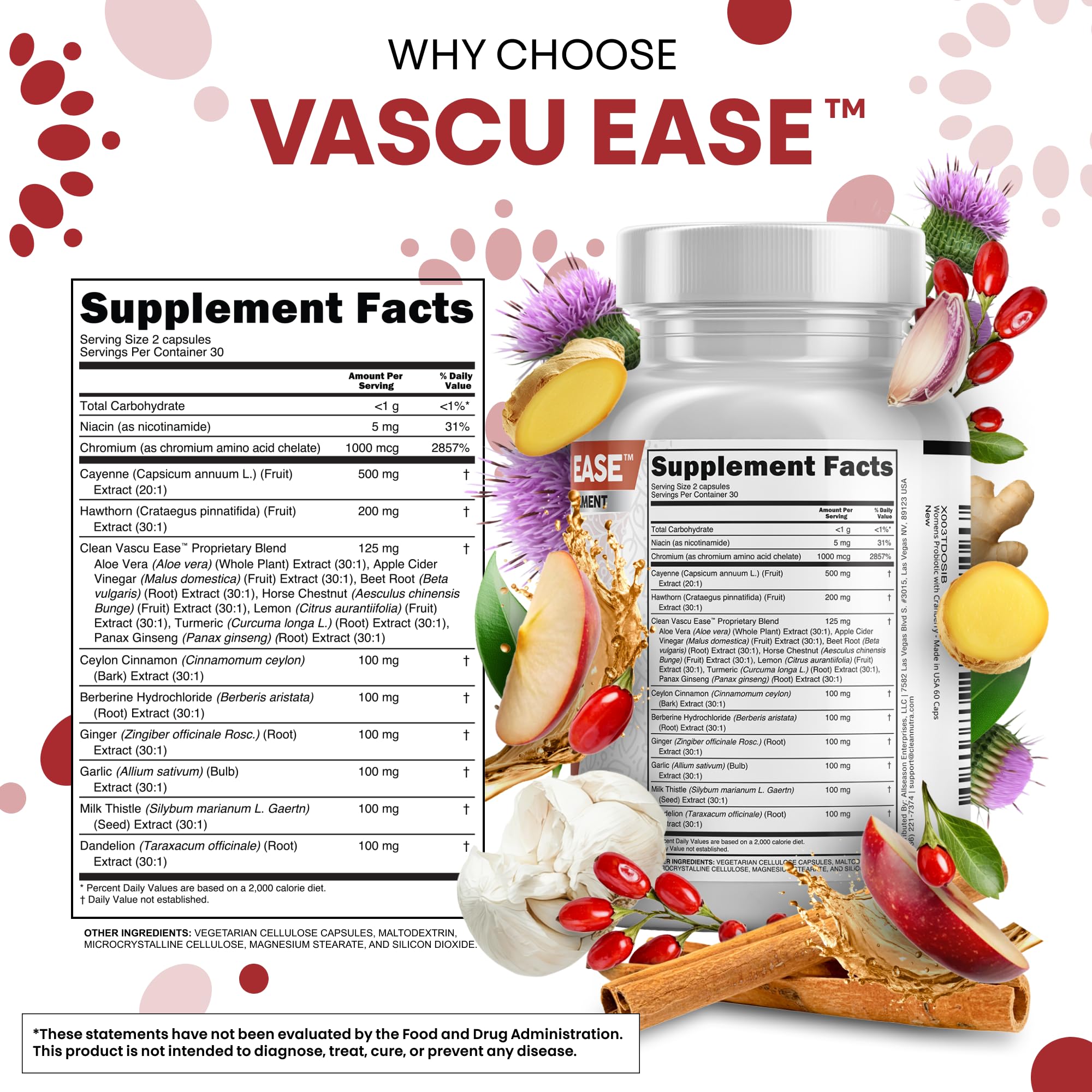Clean Nutra Vascu Ease: ajo para salud digestiva y vitalidad