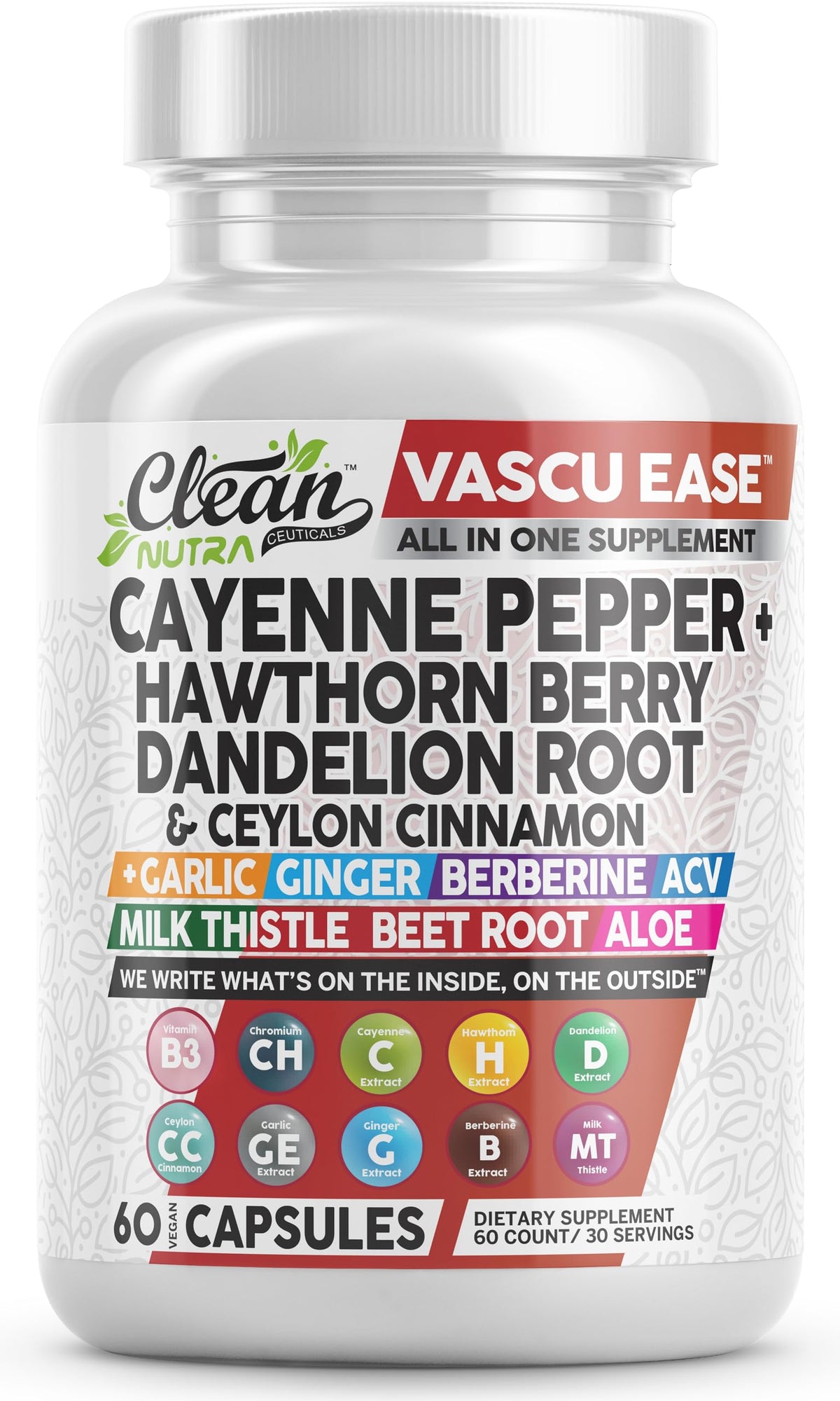 Clean Nutra Vascu Ease: cápsulas de cayena para energía y digestión