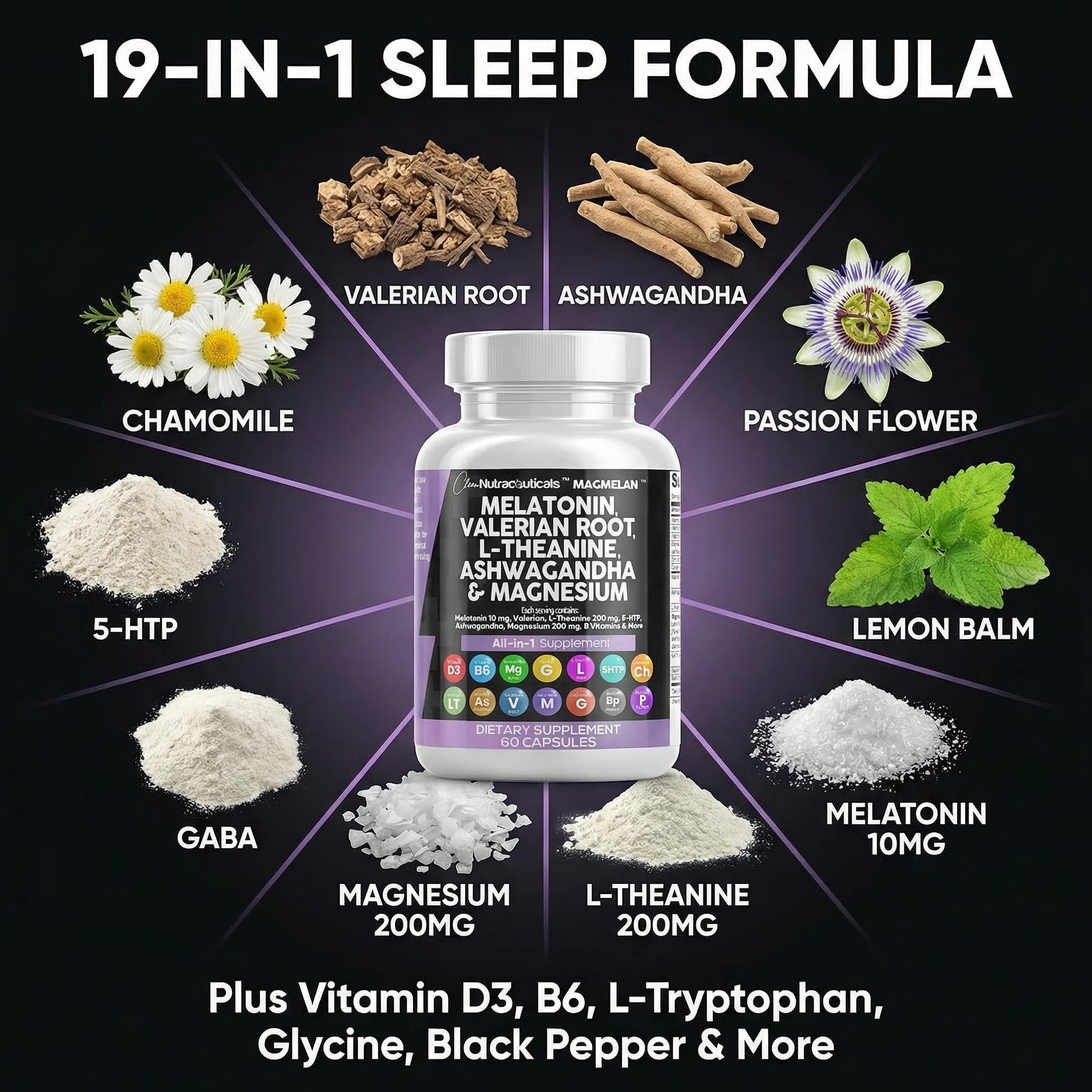 Clean Nutraceuticals Ashwaganda cápsulas: apoyo a la relajación y bienestar
