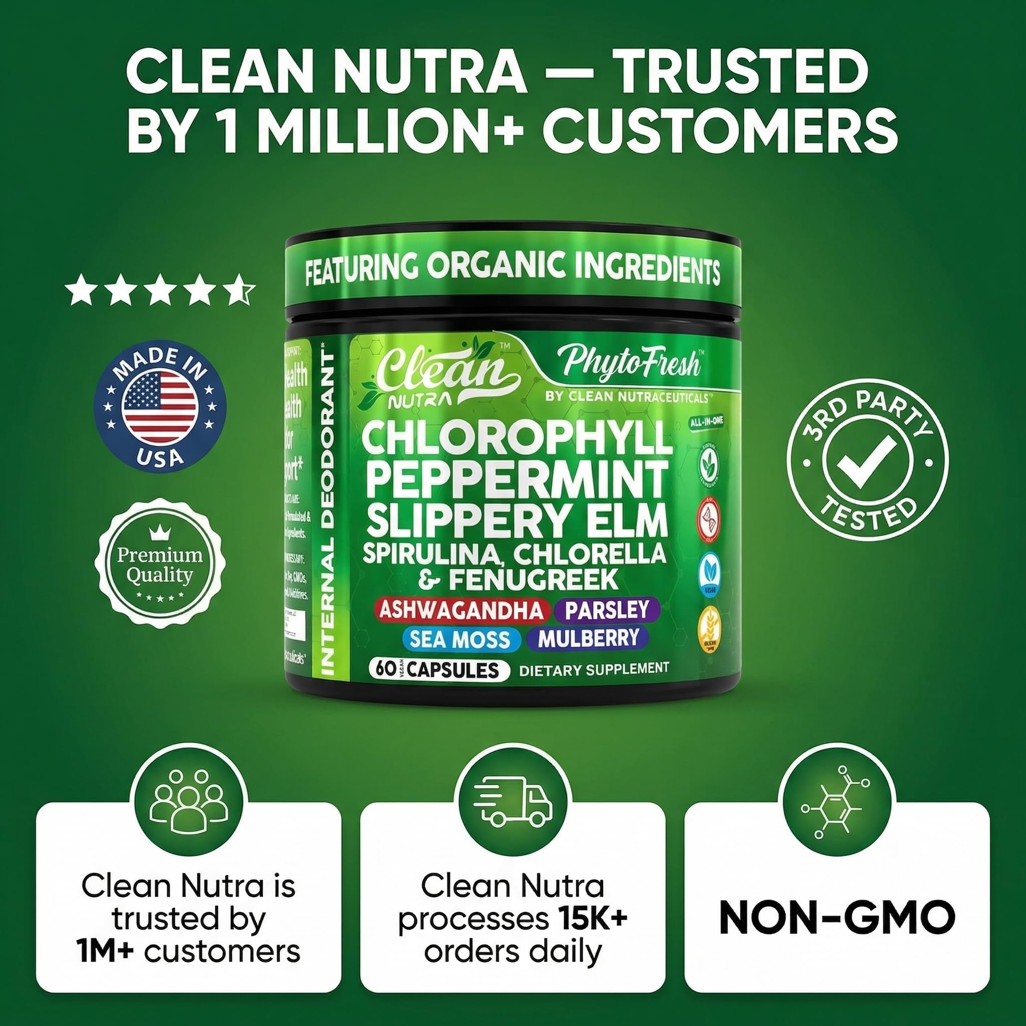 Clean Nutraceuticals cápsulas prebióticas para salud intestinal y microbiota