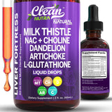 Clean Nutraceuticals Cardo Mariano NAC, botella destacada, apoyo potencial para la salud hepática diaria