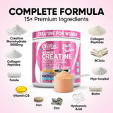 Clean Nutraceuticals creatina para mujeres, mezcla en shaker lista para entreno