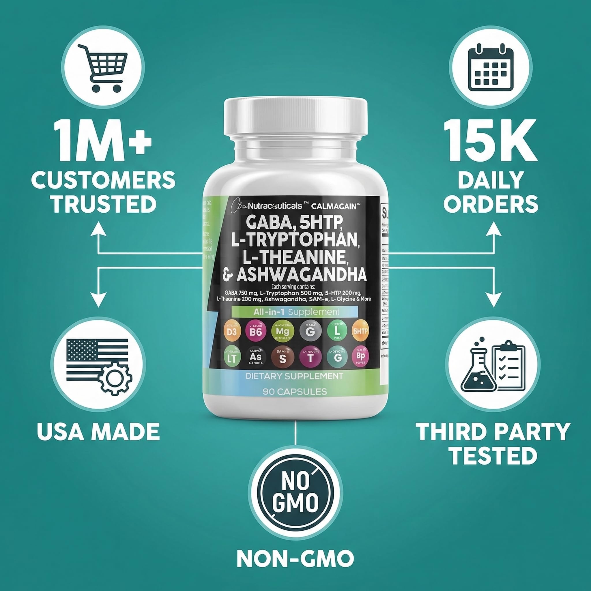 Clean Nutraceuticals D3 y B6 con magnesio para soporte diario