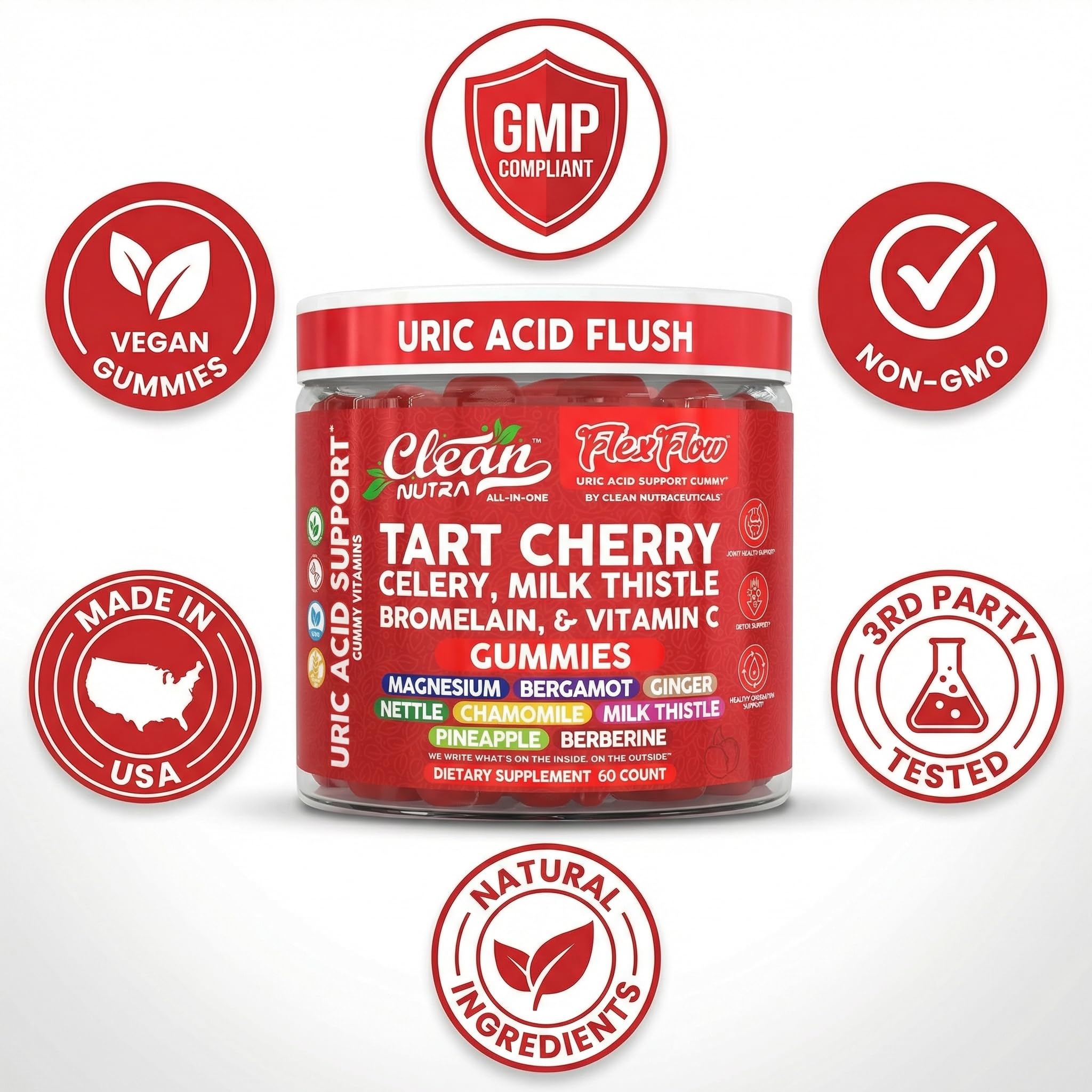 Clean Nutraceuticals Detalle Etiqueta: lectura clara de ingredientes y origen.