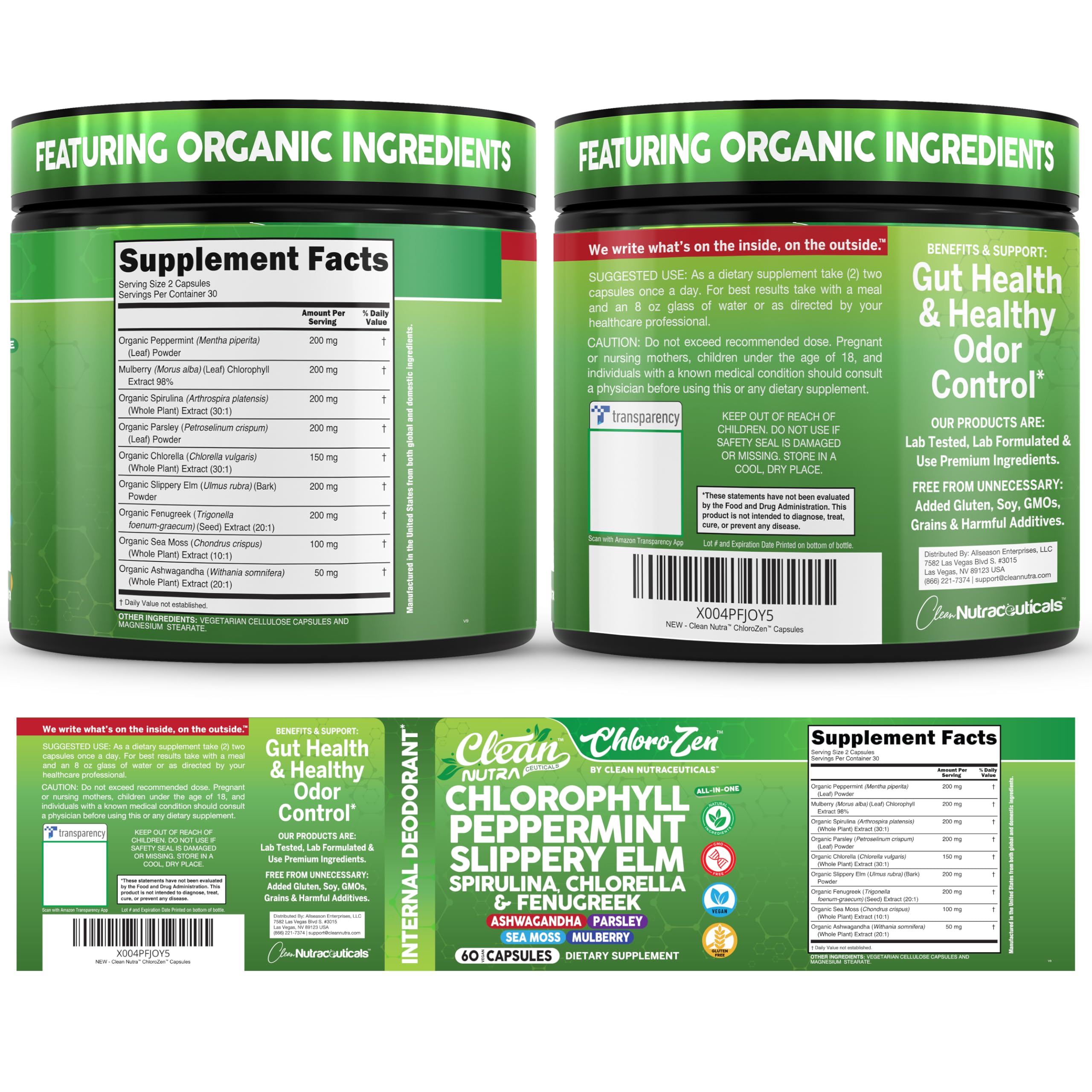 Clean Nutraceuticals envase de cápsulas para uso diario y viaje