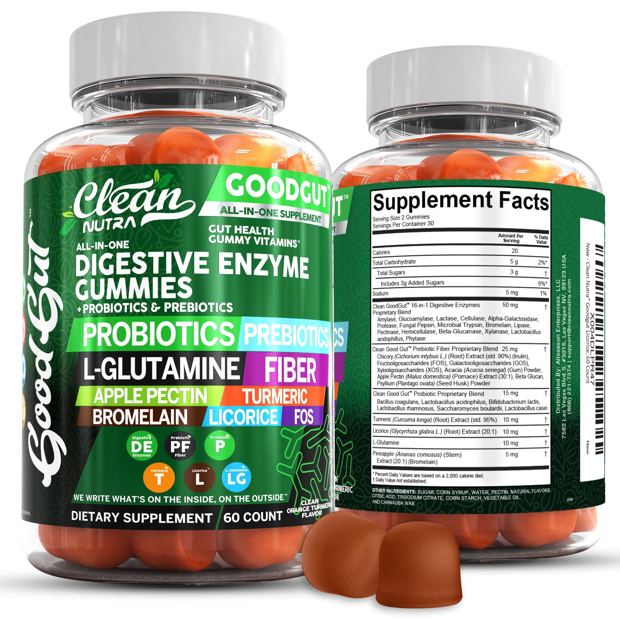 Clean Nutraceuticals: gominolas con enzimas y probióticos para una digestión suave.
