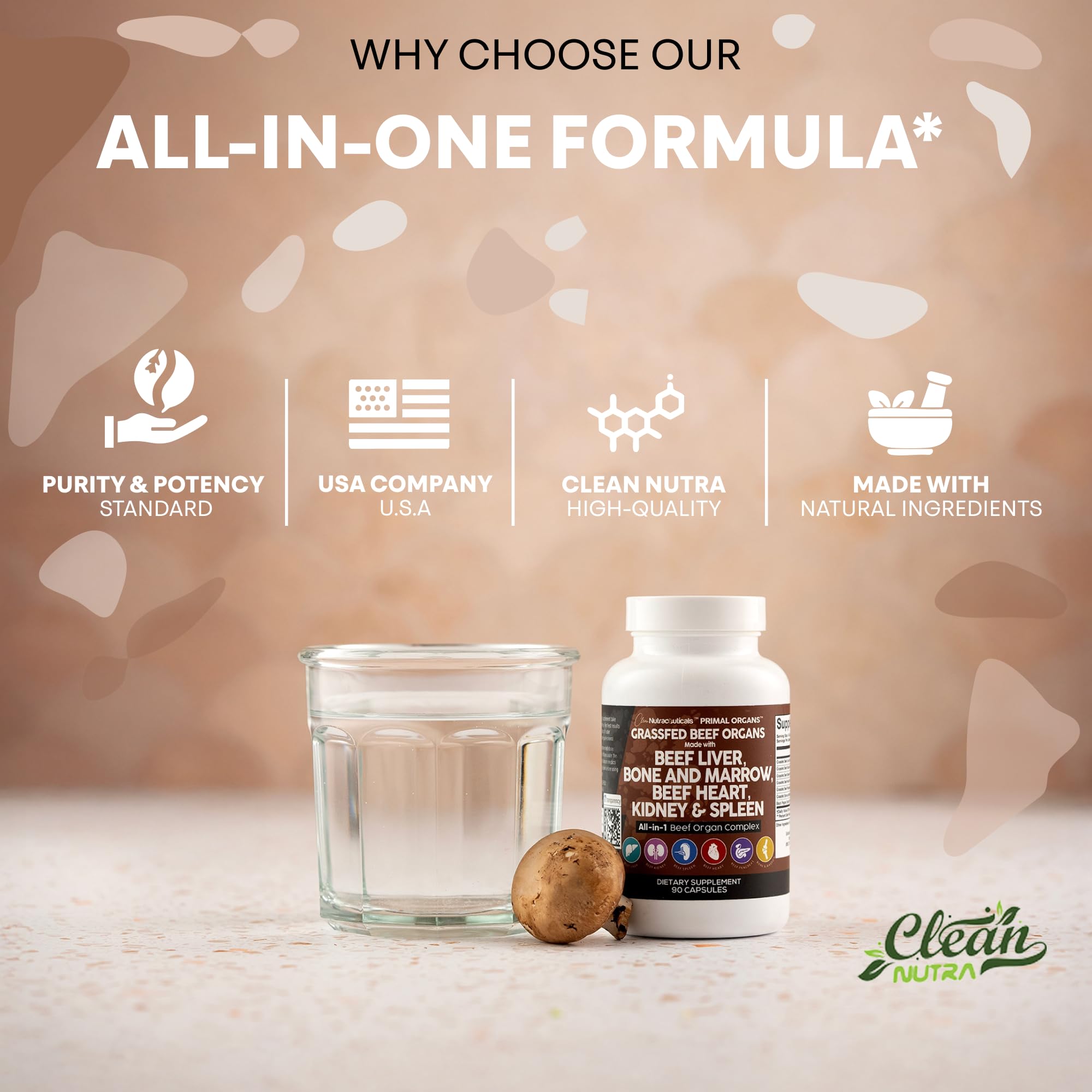 Clean Nutraceuticals etiqueta clara y envase informativo