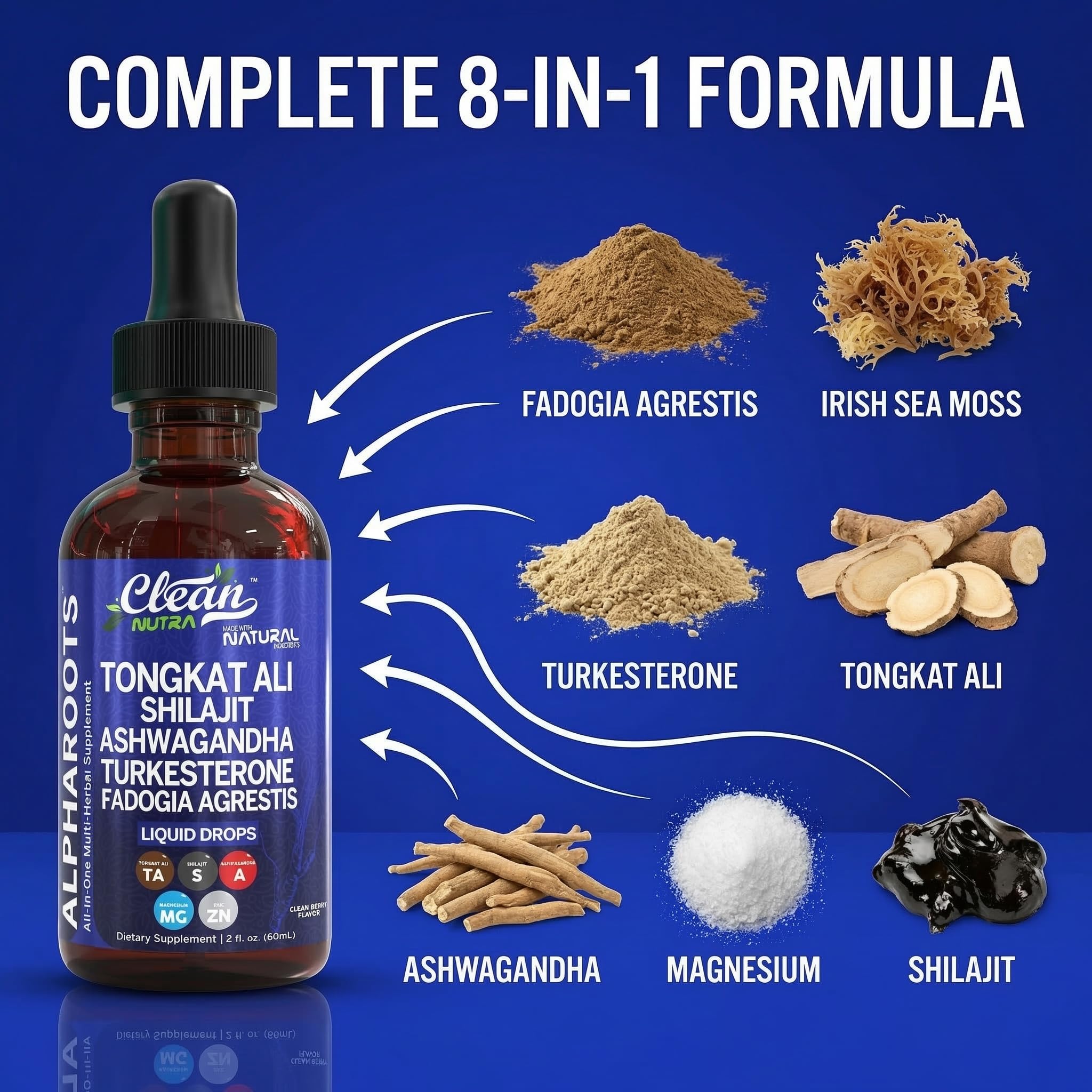 Clean Nutraceuticals gotas Fadogia Agrestis, ingrediente clave para equilibrio